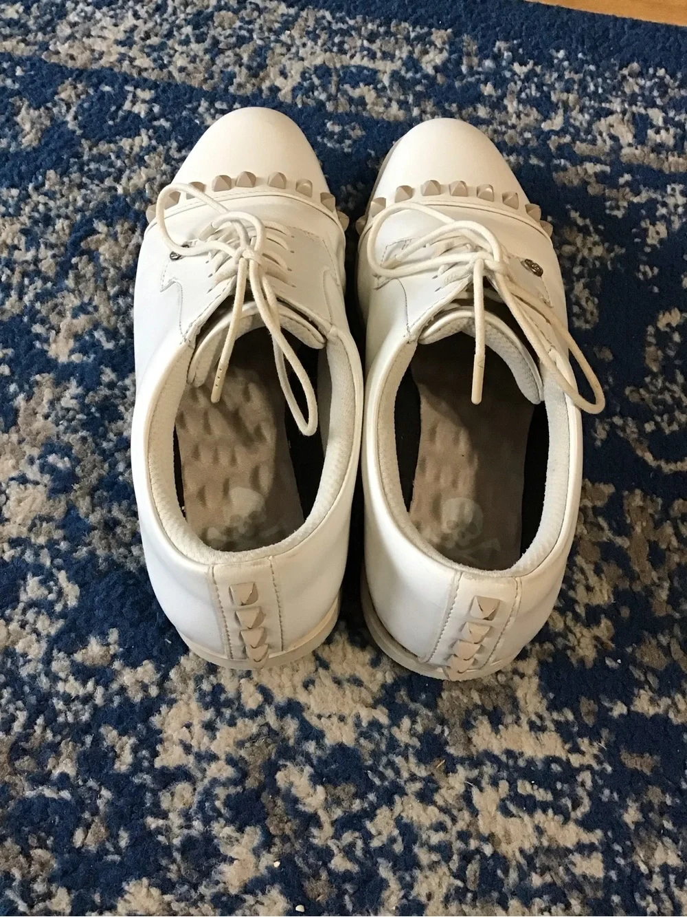 G/FORE White Stud-Accent Lace-Up Golf Shoes
